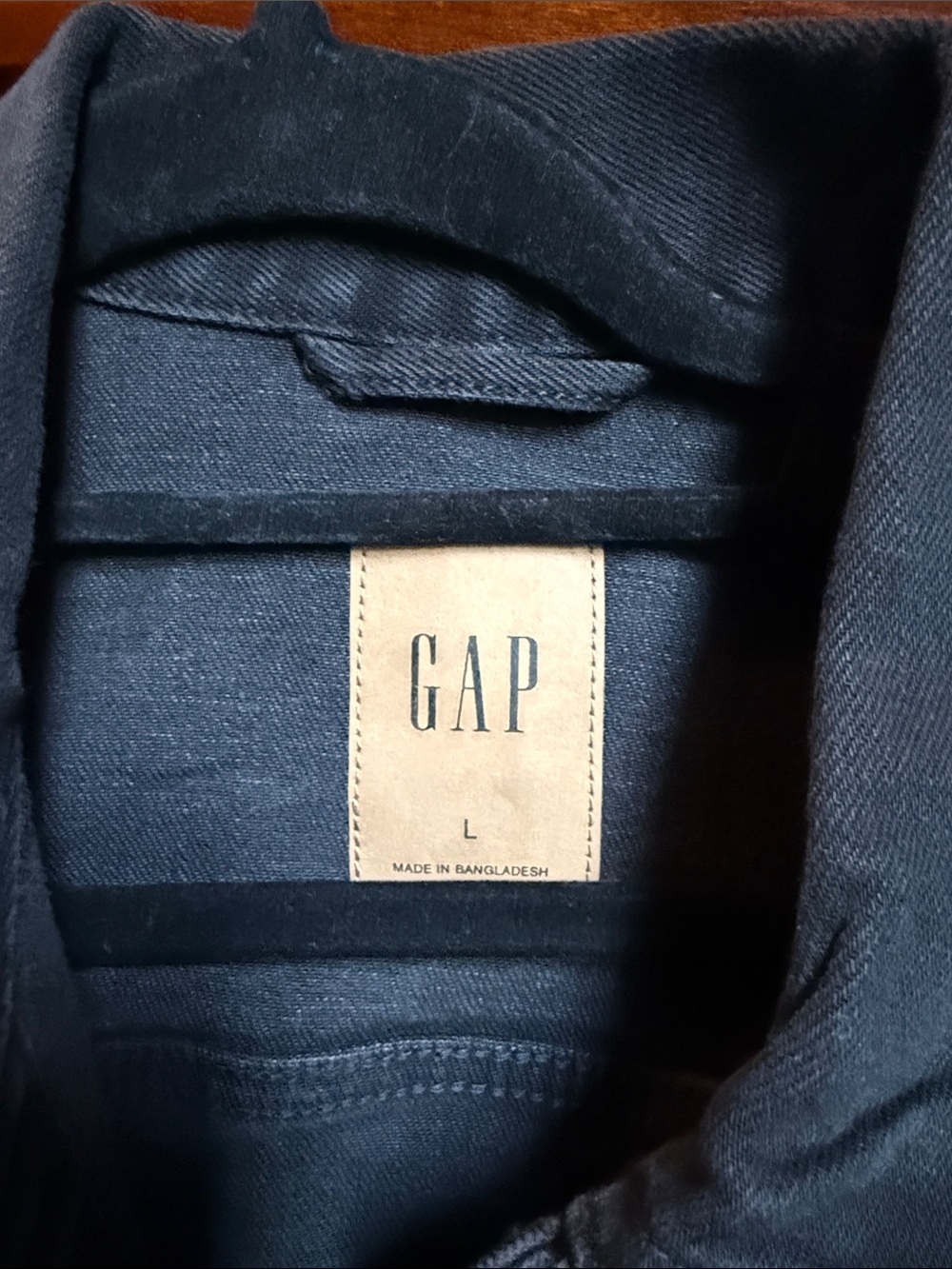 GAP Black Denim Jean Jacket with Button Front - Picture 2 of 4